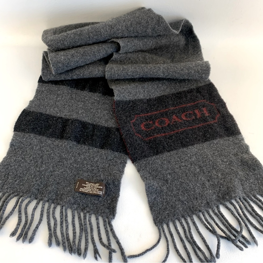 Coach Gray Wool Scarf